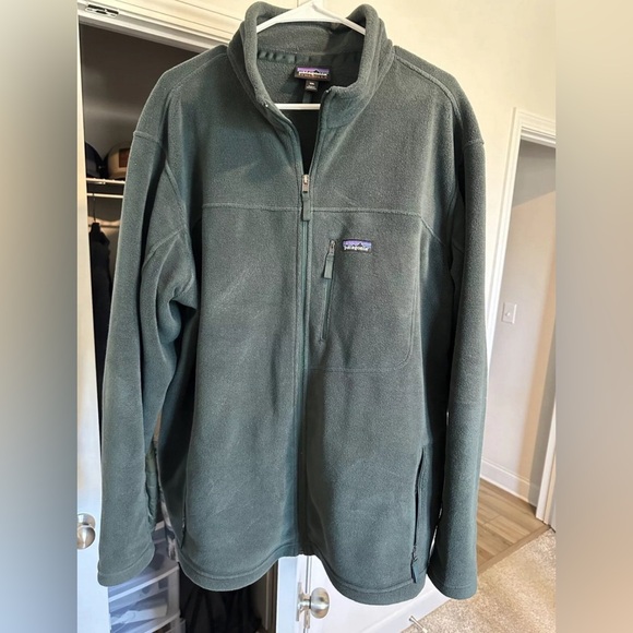 Men’s Patagonia Synchilla Green Zip Up Fleece Jacket - Picture 1 of 3